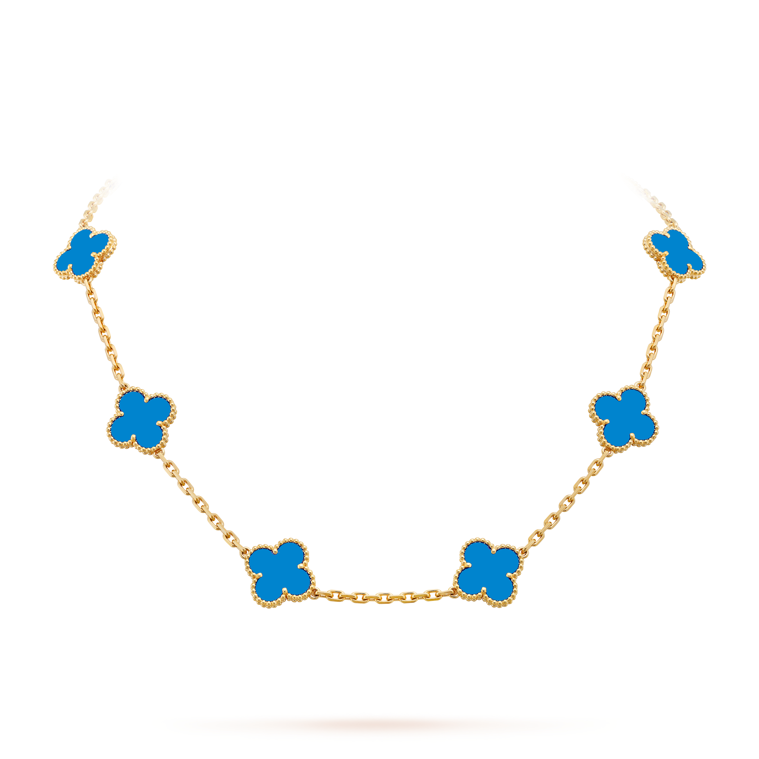 Lavish klaver ketting 10 motieven Blauw