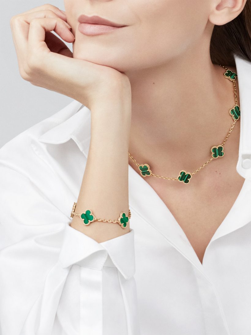 Lavish klaver ketting 10 motieven - Groen