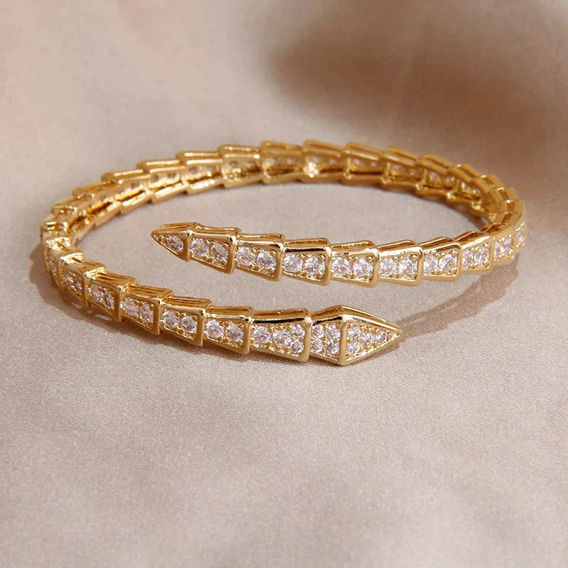 Luxe slangenarmband Goud/Zilver/Rosegoud