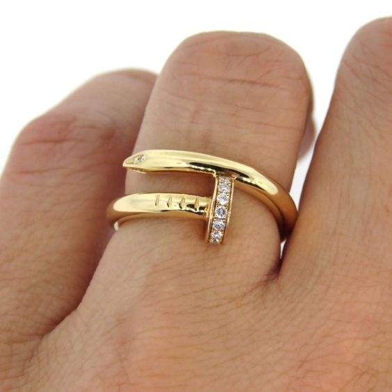 Luxe nagelring Goud